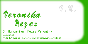 veronika mezes business card